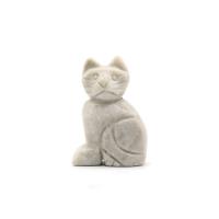 Gemstone Decoration, Cat, Carved, random style, mixed colors 