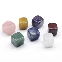 Decoración de semi piedras preciosas, Cuadrado, pulido, 7 piezas & diferentes estilos para la opción, color mixto, 16-18mm, 7PCs/Set, Vendido por Set