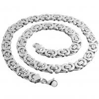 Stainless Steel Chain Necklace, 304 Stainless Steel  & for man, original color 