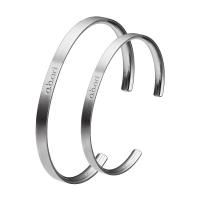 Titanium Steel Cuff Bangle, Letter C, Vacuum Ion Plating, fashion jewelry & Unisex 
