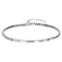 Sterling Silver Bracelets, 925 Sterling Silver, polished, fashion jewelry & for woman, original color, 260mm 