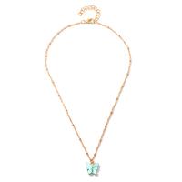 Zinc Alloy Necklace, with Acrylic, with 2.95inch extender chain, Butterfly, gold color plated, fashion jewelry & for woman Approx 15.5 Inch 