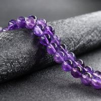 Natural Amethyst Beads, Round, polished & DIY Approx 38 cm 