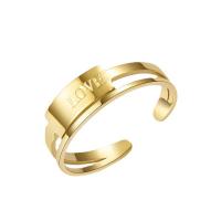 Stainless Steel Finger Ring, 304 Stainless Steel, 14K gold plated, fashion jewelry & for woman, golden, 20mm 