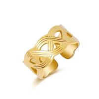 Anillo de dedo de acero Titanium de, Partículas de acero, chapado en oro de 14 K, Joyería & para mujer, dorado, 20mm,9mm, Vendido por UD