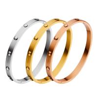 Titanium Steel Bangle, Donut, Vacuum Ion Plating, fashion jewelry & for woman 6mm, Inner Approx 60mm 