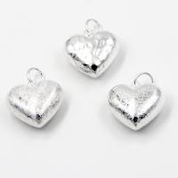 Sterling Silver Heart Pendants, 925 Sterling Silver, polished original color 