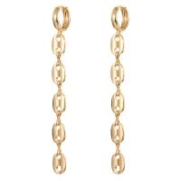 Huggie Hoop Drop Earring, Brass, plated, fashion jewelry & for woman 