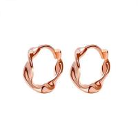 Sterling Silver Huggie Hoop Earring, 925 Sterling Silver, plated, fashion jewelry & for woman 10mm 