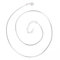 Sterling Silver Necklace Chain, 925 Sterling Silver, plated, box chain & for woman 