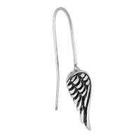 Stainless Steel Drop Earring, 316 Stainless Steel, Wing Shape, fashion jewelry & for woman, original color 0.8mm,34mm 