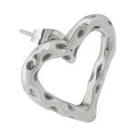Stainless Steel Stud Earring, 316 Stainless Steel, Heart, fashion jewelry & for woman & hollow, original color 