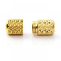 Brass Screw Clasp, Capsule, gold color plated, DIY, 2mm Approx 3.6mm 