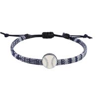 Stainless Steel Charm Bracelet, Polyester Cord, with 304 Stainless Steel, fashion jewelry & Unisex & enamel cm 