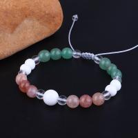 Gemstone Bracelets, Polyester Cord, with Gemstone, fashion jewelry & for woman, multi-colored cm 