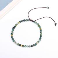 Indian Agate Bracelet, Wax Cord, with Indian Agate & Brass, fashion jewelry & for woman, multi-colored cm 