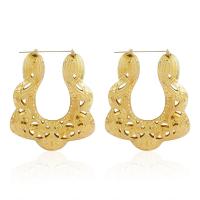 Zinc Alloy Hoop Earring, plated, fashion jewelry & for woman & hollow 