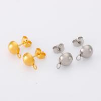 Stainless Steel Earring Drop Component, 304 Stainless Steel, Vacuum Ion Plating, DIY & for woman 8mm 