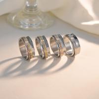 Anillo de dedo de acero Titanium de, Partículas de acero, diverso tamaño para la opción & para mujer, 8x2.3mm, Vendido por UD