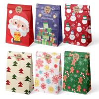 Weihnachtsgeschenkbeutel, Papier, zufällig gesendet & Weihnachtsschmuck, gemischte Farben, 120x80x220mm, 50PCs/setzen, verkauft von setzen