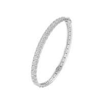 Brass Bangle, plated & micro pave cubic zirconia & for woman 