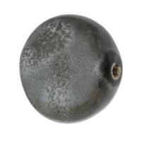 Gesprenkelte Porzellan Perlen, flache Runde, DIY, grau, 23x23x10mm, Bohrung:ca. 2mm, verkauft von PC