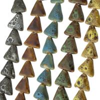 Speckled Porcelain Beads, porcelaine, triangle, DIY, plus de couleurs à choisir Environ 13 pouce Vendu par brin