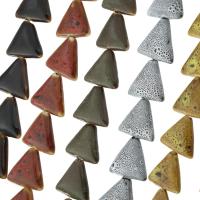 Краеглазка фарфоровый бисер, фарфор, Треугольник, DIY, Много цветов для выбора длина:Приблизительно 12.5 дюймовый, 15ПК/Strand, продается Strand