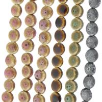 Speckled Porcelain Beads, porcelaine, Plat rond, DIY, plus de couleurs à choisir Environ 15 pouce Vendu par brin