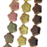 Speckled Porcelain Beads, porcelaine, étoile, DIY, plus de couleurs à choisir Environ 15 pouce Vendu par brin