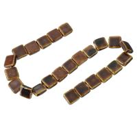 Speckled Porcelain Beads, Square, DIY, brown Approx 16 Inch 