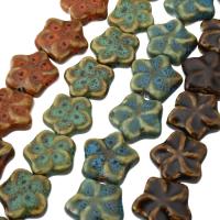 Speckled Porcelain Beads, porcelaine, fleur, DIY, plus de couleurs à choisir Environ 15 pouce Vendu par brin