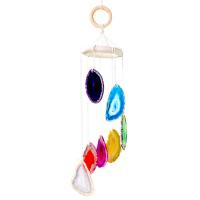 Agate Windbell, for home and office, multi-colored, 330mm 