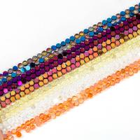 Flache runde Kristall Perlen, poliert, DIY & verschiedene Größen vorhanden & facettierte, mehrere Farben vorhanden, Länge:ca. 14.96 ZollInch, verkauft von Strang
