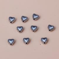 Zinklegierung Herz Perlen, silberfarben plattiert, DIY, Silberfarbe, 5x6mm, verkauft von PC