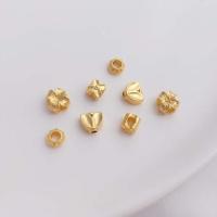 Messing Großes Loch Perlen, Hohe Qualität Gold Farbe Überzeug, DIY & verschiedene Stile für Wahl, goldfarben, verkauft von PC