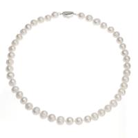 Природное пресноводное жемчужное ожерелье, Пресноводные жемчуги, ювелирные изделия моды & Женский, длина:Приблизительно 17.32 дюймовый, продается Strand