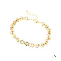 Brass Bracelets, gold color plated & for woman, gold, 170mm 