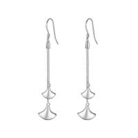 Sterling Silver Drop Earring, 925 Sterling Silver, platinum plated, fashion jewelry & for woman, original color 