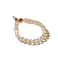 Bracelets quartz, quartz clair, avec Strawberry Quartz, Rond, Style coréen & pour femme, 8mm Environ 6.5 pouce, Vendu par PC