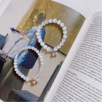 Cats Eye Bracelets, with Zinc Alloy, Bell, Korean style & for woman Approx 6.5 Inch 