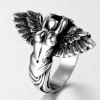 Titanium Steel Finger Ring, Angel, polished & for man, original color 
