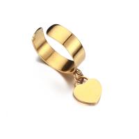Stainless Steel Finger Ring, 304 Stainless Steel, Heart, plated, With Pendant & fashion jewelry & for woman 0.6cmu30011cmu300118mm 