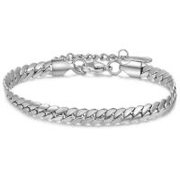 Titanium Steel Bracelet & Bangle, with 5 extender chain, fashion jewelry & for woman 6mm cm 