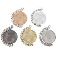 Zinc Alloy Pendant Cabochon Setting, plated, DIY & with rhinestone Approx 