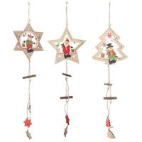 Christmas Hanging Decoration, Wood, handmade, Christmas Design mixed colors 
