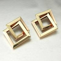 Zinc Alloy Stud Earring, gold color plated, fashion jewelry & for woman, golden 
