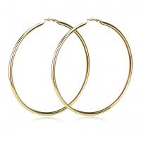 Zinc Alloy Hoop Earring, plated, fashion jewelry & for woman 120mm 