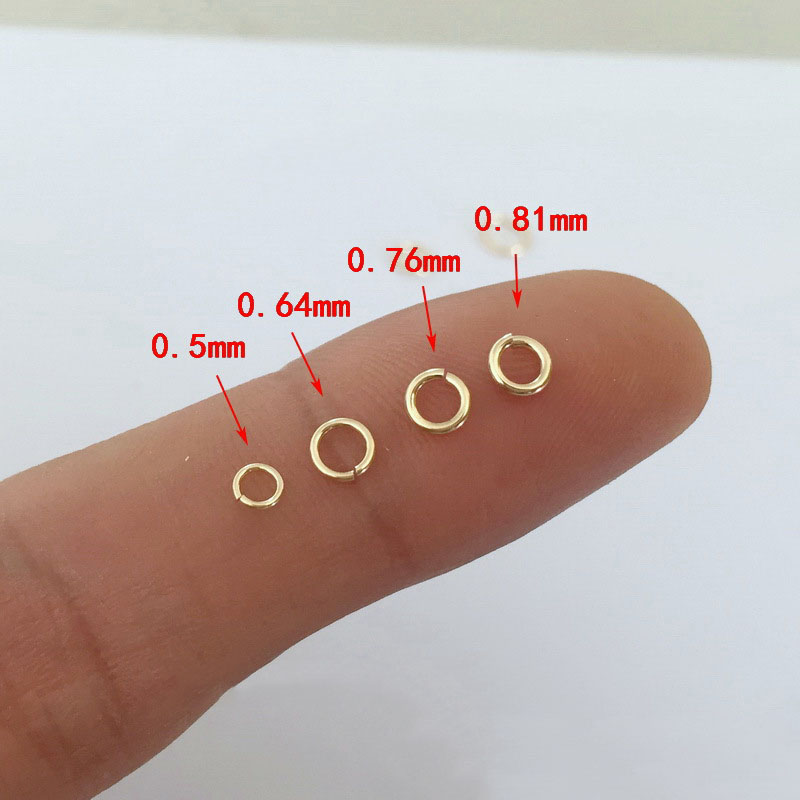 Медно-золото кольцо-открывашка, Кольцевая форма, 14K золото заполненные & разный размер для выбора, 0.64x4.0mm, продается PC