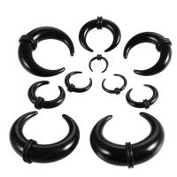 Acrylic Piercing Earring, Horn, fashion jewelry & Unisex black 
